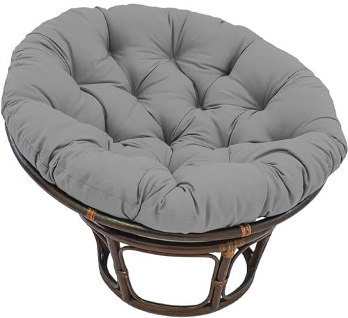 Hängendes Korbkissen, Papasan-kissenbezug, Getuftete, Langlebige, Wasserdichte Hängesesselkissen Für Den Außenbereich, Runder Freizeit-papasan-sitz(Size:180 * 180cm(70.9x70.9 inch),Color:grau)