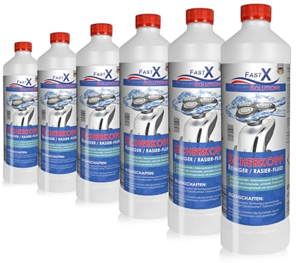 Scherkopfreiniger 6x1 Liter– Effektive Reinigung & Pflege für Scherköpfe und Rasierapparate, Verlängert Lebensdauer (6x1 Liter)