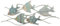 WSNCXFW Wanddekoration Mit Fischen Aus Metall, Wanddekoration Mit Küstenfischen, Große Wandkunst Mit 6 Fischen, 3D-Wanddekoration Zum Angeln Im Ozean, Heimdekoration Für Den Außenbereich,81 X 39 cm