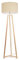ValueLights | Natural Wood Tripod Floor Lamp with Natural Fabric Drum Lampshade Living Room Light | Floor Lamps, Home Décor & Improvement Essential | Included LED Bulb
