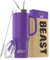 Beast Tumbler - 1500 ml (50 oz), Deep Purple | Reusable Stainless Steel, Vacuum Insulated Cup | with + 2 Straws & Cleaning Brush | Double Wall Travel Flask Perfect for Hot or Iced Coffee | BPA Free