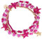 Lizas Armband vierreihig mit Seesternen in verschiedenen Farben Zugband (pink/gold)