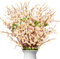 ZUXOLBIN Künstliche Forsythien-Blumenzweige für Herbst und Winter, künstliche Jasminsträuße, Seide, gelbe Orchideensträuße für Vase, Hochzeit, Zuhause, Party, Büro, 3 Stück (weiß)