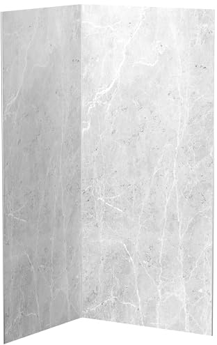 AUPROTEC Aluverbundplatte 3mm Aragon Snow 3er Set Wandverkleidung 2100 x 1000 mm Aluminium Duschrückwand fugenlos und pflegeleicht