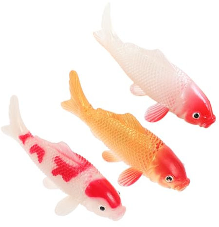 BESPORTBLE 3pcs Simulation Goldfish Fish Tank Decorations Fishbowl Decor Fish Tank Ornaments Fake Fish for Tank Miniature Goldfish Figurines Fish Simulated Fish Aquarium Decor