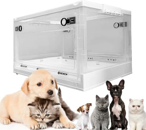 Haustier Verneblungsbox für Hunde und Katzen, Sauerstofftherapie Inkubator für Husten und Atembehandlung, Tragbarer Kätzchenvernebler für Welpengesundheit