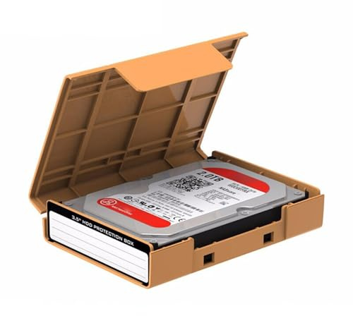 Pffiocix Hard Disk Protective Case Colorful 3.5Inch Hard Disk Storage Box with Shockproof for Safe Data
