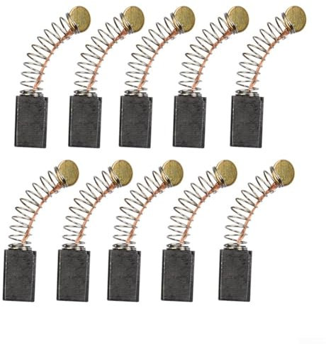 Efficiente spazzola di carbone di ricambio per utensili elettrici include dieci pezzi, dimensioni 12 x 8 x 5 mm