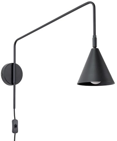 SOLLUX lighting Wandleuchte Innen - Wandlampe Stahl - 1 Flammig - LED Lampe Glühbirne - Schwarz Nox