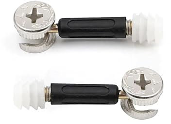3 in 1 Dowel Jig Screw furniture Connecting Hardware Set Eccentric Wheel Nut Cam Lock Nut for Wardrobe Splicing(15Pcs)