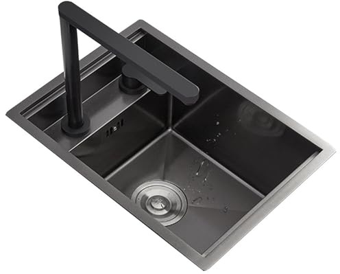 Fregadero De Cocina Invisible De Acero Inoxidable Con Tapa – Fregadero De Una Cubeta Para Bar O Apartamento, Para Hogar Y Para Lavar Verduras En Espacios Reducidos(30 * 45 * 22cm)