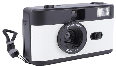 SENECESLI Filmkamera 35 Mm, Wiederverwendbare Retro-Filmkamera mit Eingebautem Blitz, Point-and-Shoot-Kamera für Kinder, 1/120 S Verschlusszeit, 28 Mm F/8-Objektiv, Leichte Vintage-Kamera