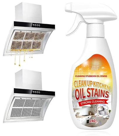 240 ML Wall Stain Remover, Fettlöser Küche, Kitchen Degreaser Foam Spray, Löst Schnell Fettflecken, Geeignet für Küchenwände, Herde und Dunstabzugshauben; Inklusive Einer Schaumdüse
