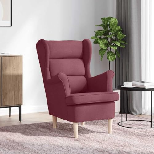 WEMYUFURN Sessel Weinrot 74x84x100 cm Stoff Loungesessel Bequemer Polstersessel mit weicher Polsterung Langlebiges Polyestergewebe pflegeleicht für Wohnzimmer Büro gemütliche Sitzecke