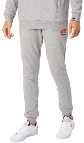 Ellesse Men's Ovest Logo Joggers, Athletic Grey Marl, S