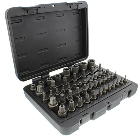 ABN Star Torx Bit Sockel 52 Set – SAE 1/4, 3/8, 1/5,1 cm Zoll 4-Punkt-Vierkantantrieb t6-t70 E4, E24, tp8-tp60, tt8-tt60