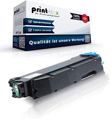 Print-Klex Tonerkartusche kompatibel für Kyocera ECOSYS P 7240 CDN TK 5290 TK5290 TK 5290K 1T02TXCNL0 TK-5290K Cyan Blau - Office Plus Serie