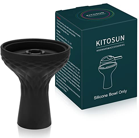 KITOSUN Phunnel Foyer Chicha en Silicone Accessoire pour Narguilé Tête de tabac à 70 degrés silicone Durable Pour 15 à 18 g Arômes fumer - Travailler avec SmokeBox HMD (7 mini trous)
