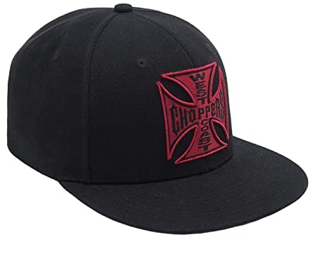 WEST COAST CHOPPERS - WCC Red Cross Flatbill Snapback Cap - Schwarz Farbe Schwarz, Größe One Size