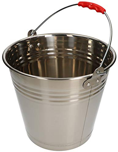 KOTARBAU® Edelstahleimer 10 l Lebensmitteleimer Milcheimer Eimer Garteneimer Baueimer für Gastronomie Kücheneimer Futtereimer
