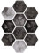 NUOBESTY 10 Stück Sechseck Fliesen Bodenaufkleber Peel Stick Backsplash Wandaufkleber Selbstklebend Abnehmbare Boden Aufkleber für zu Hause Wohnzimmer Schlafzimmer Badezimmer Stil 2