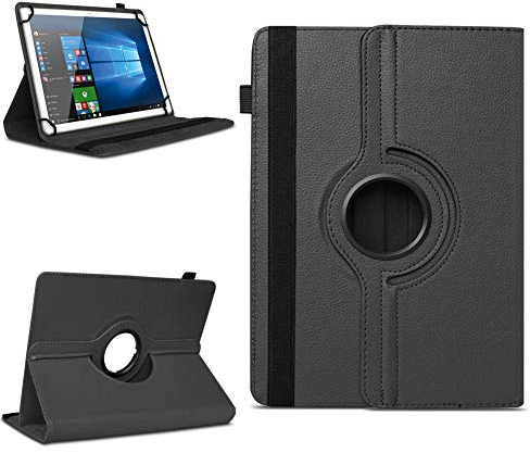NAmobile Tablet Schutzhülle kompatibel mit Bufo TP1040 TP1036 MB1001 aus Kunstleder Hülle Tasche Standfunktion 360° Drehbar Schutz Cover Universal Case, Farben:Schwarz