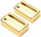 TUOREN Humbucker-Tonabnehmer-Abdeckung für Stratocaster-E-Gitarrenteile, Kupfer, 2 Stück, goldfarben