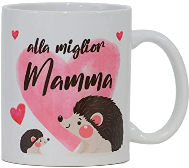 PrintedGift Tazza Mug per Mamma - Tazza Alla Miglior Mamma - Idea Regalo - Bianca, in Ceramica - 300 ml