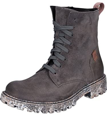 Josef Seibel Damen Combat Boots Marta 02,Weite G (Normal),Wechselfußbett,Bootee,Booties,halbstiefel,Kurzstiefel,Grau (Asphalt-Kombi),44 EU