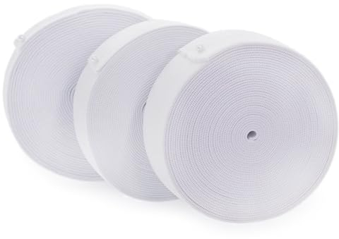 showll 15 Meter Gummiband Zum Nähen weiß 15mm 25mm 50mm Elastisches Band 3 Stück Für DIY-Handwerk, Handbuch, Hohe Elastizität, Bequem, Langlebig Und Nicht Leicht Zu Verformen