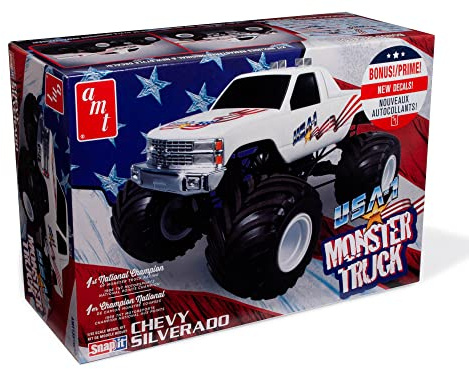 AMT AMT1351M/12 1/32 USA-1, Monster Truck Model Kit, Multi-Coloured