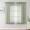 Chyhomenyc Tende trasparenti verdi salvia lunghe 114 cm, 2 pannelli, corte in voile con tasca per asta, tende per sala da pranzo, piccole finestre, bagno, soggiorno, camera da letto, 107 x 114 cm