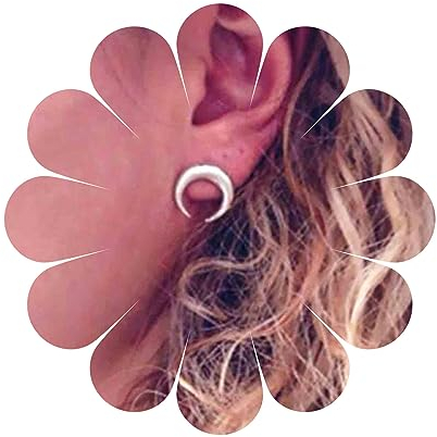 Yheakne Boho Halbmond Ohrstecker Silber Doppel Horn Ohrringe Tribal Tusk Ohrringe Halbmond Ohrringe Schmuck für Frauen und Mädchen (Silber)
