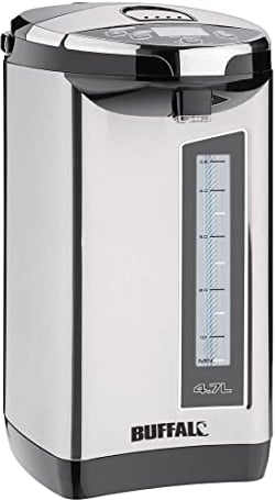 Buffalo Electric Airpot 4.7Ltr - Hot Drink Dispenser for Home, Office & Events HE154