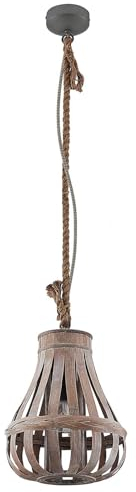 Lindby Pendelleuchte Haruno (Maritim) aus Holz (1 flammig, E27) - Hängeleuchte Esstischlampe Hängelampe Wohnzimmerleuchte