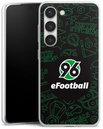 Slim Case kompatibel mit Samsung Galaxy S 23 Silikon Handyhülle transparent Hülle extra dünn Hannover 96 Offizielles Lizenzprodukt Fanartikel