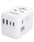 LENCENT Adaptateur de Voyage Prise Universelle Chargeur International GaN III 65W avec 2 USB & 3 USB-C PD Adaptateur International France vers USA Canada UK AUS Chine Japon Prise Monde Type A C G I