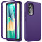 Custodia per Samsung A54 5G, Samsung Galaxy A54, protezione completa a 360 gradi, antiurto, in silicone, con pellicola protettiva integrata, per Samsung A54, viola