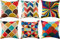 TIDWIACE Dekorative Kissenbezug 40x40 cm 6er bunt Stücke Outdoor Kissen Kissenbezüge Kissenhülle Sofakissen dekokissen Zierkissen für Outdoor Garten Sofa Haus Zimmer Auto Deko Zierkissenbezüge