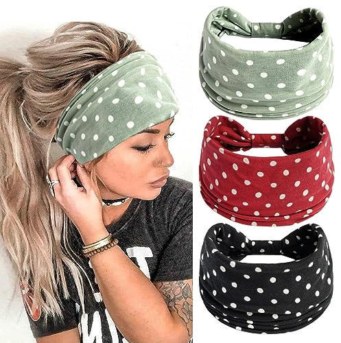 scicent Stirnband Damen Sommer Breite Elastische Weiche Boho Haarbänder Leopard Print Haarschmuck Yoga Sport Haarband Mehrfarbig Haarreifen, 16010