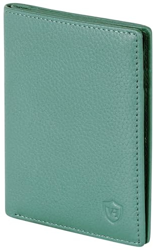 VON HEESEN® Leder Geldbörse Herren & RFID Schutz I Echtleder Geldbeutel für Männer & Damen I Portemonnaie Brieftasche Wallet Portmonee (Türkis)