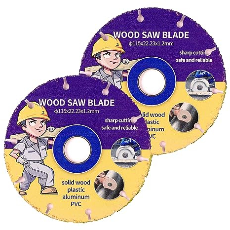 Disco Da Taglio In Legno 115mm, Lama per Sega Circolare Professionale, Accessorio Smerigliatrice Angolare