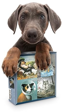 Inkognito | 40052 ''feine Hunde Memo'' | lustiges Memo-Spiel für Hundeliebhaber/Gedächtnis-Spiel/Legespiel | Künstler: Michael Sowa, Rudi Hurzelmeier, Quint Buchholz, Beck, UVM.