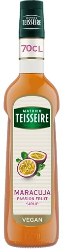 Mathieu Teisseire Passionsfrucht Sirup, für Getränke, Erfrischungsgetränke, Cocktails und Desserts, Flasche 70 cl