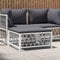 Homgoday Gartenhocker mit Kissen, Stoff, weiß, Gartenmöbel, Hocker, Couchtisch, Paletten, Garten, Ottomane, Paletten, Außenbereich, Fußhocker, Möbel, Paletten, Patio, Terrasse oder Innenbereich