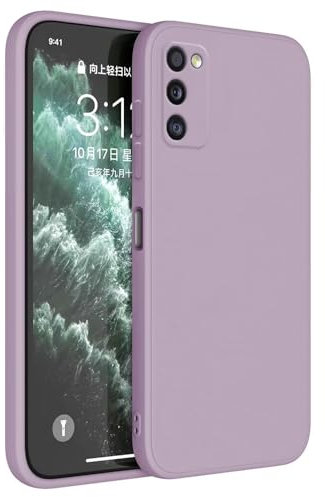 HAFFAN TPU Silikon Hülle kompatibel mit Samsung Galaxy A41 (6.1), Handyhülle Schutzhülle - Gras lila