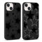 Yoedge 2 Stück Handyhülle für iPhone 14 / iPhone 13 Hülle 6,1, Stern Muster Design Frauen Mädchen Aesthetic Kawaii Motiv Handyhülle Dünn Weich Schwarz Silikon TPU Stoßfest Schutzhülle für iPhone 13