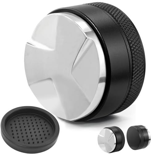 53mm Coffee Distributor & Tamper for Sage, Stainless Steel Base Espresso Tamper Coffee Leveler Tool, Adjustable Depth-Fits 54mm Sage Portafilters Barista Coffee Accessories