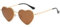 WDZAYXC Polarisierte Herz geformte Sonnenbrille für Damen Vintage Metallrahmen Nette Gläser für Party und Festival(Gold/Braun)