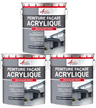 Acrylfassadenfarbe für Putz - ARCAFAÇADE RENOV Rot - RAL 030 50 40-3 x 10 L